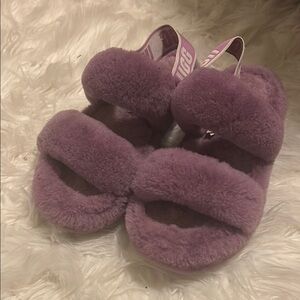 Purple UGG sandals